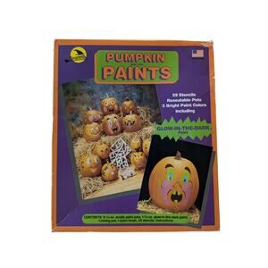 Pumpkin Paints Vintage 1992 SunHill Stencil Set Halloween Glow in the Dark New